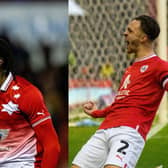 Devante Cole and Jordan Williams are leaving Barnsley when their contracts expire this summer. Images: Bruce Rollinson