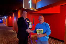 Paul with Showcase Cinema de Lux Leeds General Manager, Neil Reid