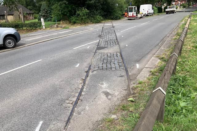 Part of the old 'Nagger Line' which runs across Lime Pit Lane, in Stanley, is to be removed over road safety fears.