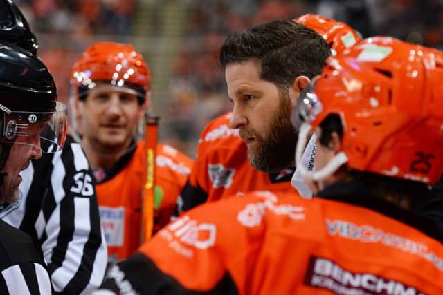 IN CONTROL: Results over the weekend mean Sheffield Steelers' coach Aaron Fox is happy his team are in control their own Elite League title destiny again Picture courtesy of Dean Woolley/Steelers Media/EIHL