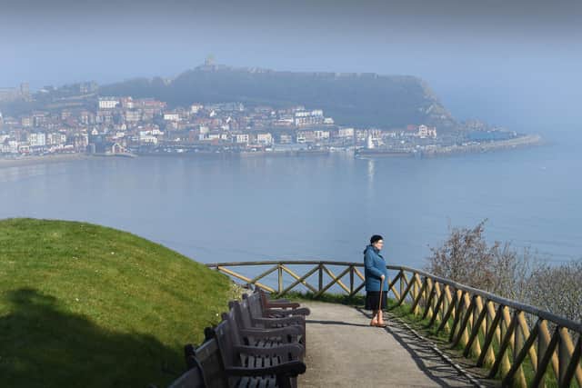 Hazy Sunshine at South Bay Scarborough.23rd  March 2022