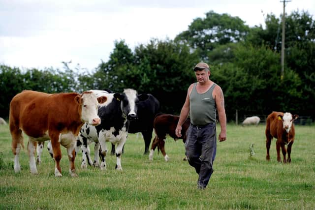 The brothers farm in Dunnington with their father Gary, pictured