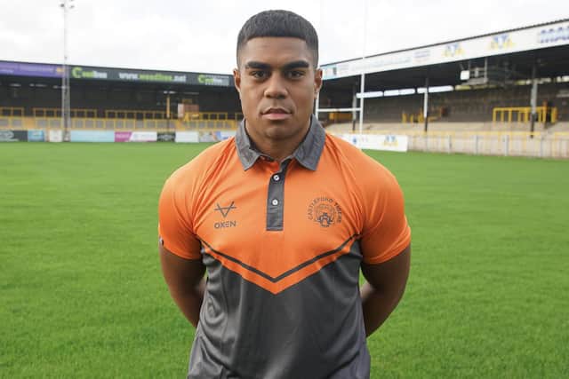 Ilikaya Mafi has penned a one-year deal at Castleford. Picture: Castleford Tigers.