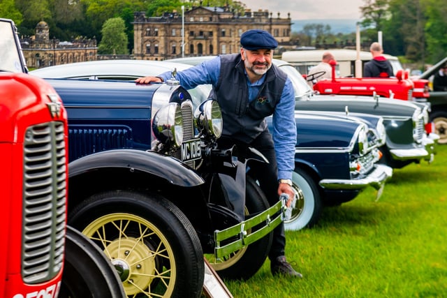 Andy Jackson, from Sherburn in Elmet displaying his 1913 Ford Model A vintage car. Picture By Yorkshire Post Photographer,  James Hardisty. Date: 6th May 2024.