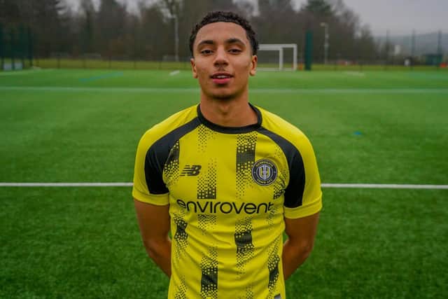 Latest Harrogate Town signing Tobias Brenan. Picture courtesy of HTAFC.