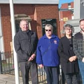 Pictured left to right: John Hughes, Vice Chair of Castleford Civic Society; Val Ely, Civic Pride lead of Castleford Civic Society; Kathryn Stainburn, Castleford Civic Society heritage Lead; Joseph Sunderland, of Unite the Union; Gary Day, chair of Castleford and District Naval Association.