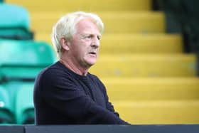 GLASGOW, SCOTLAND - AUGUST 18: Former Celtic manager Gordon Strachan looks on prior to the UEFA Champions League: First Qualifying Round match between Celtic and KR Reykjavik at Celtic Park on August 18, 2020 in Glasgow, Scotland. (Photo by Ian MacNicol/Getty Images)