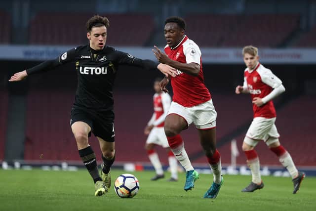 Former Swansea City midfielder Jack Evans has joined Farsley Celtic. Image: Linnea Rheborg/Getty Images