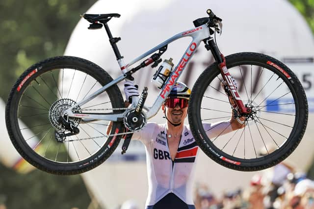 Yorkshire's Tom Pidcock (Great Britain) wins to become World Champion in mountain biking for a second time (Picture: Alex Whitehead/SWPix.com)
