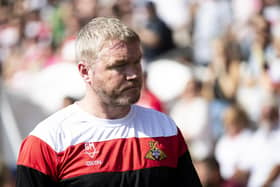 Doncaster Rovers boss Grant McCann wants improvement in both boxes. Image: Jess Hornby/Getty Images)