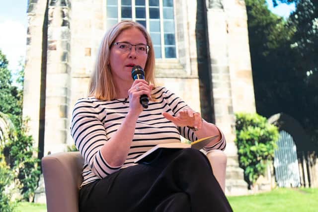 Rachel Elwell speaking at the Border to Coast Annual Conference at The Hilton, Leeds, West Yorkshire. Picture: Patrick Bannon