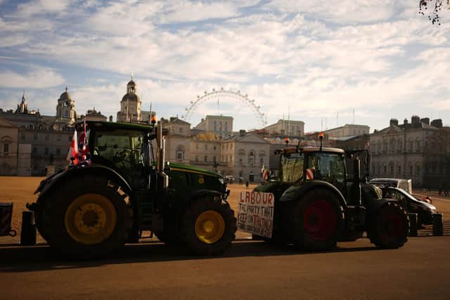 PABest  Farmers take part in a protest with their tractors in Whitehall, London, ahead of Chancellor of the Exchequer Rachel Reeves delivering her Budget in the House of Commons. Picture date: Wednesday November 26, 2025. PA Photo. Photo credit should read: Jordan Pettitt/PA Wire