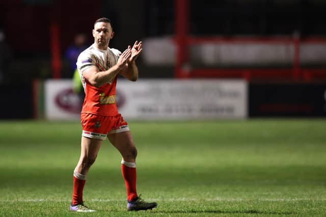 Luke Gale scored his first tries for Keighley Cougars against Widnes Vikings. (Photo: John Clifton/SWpix.com)