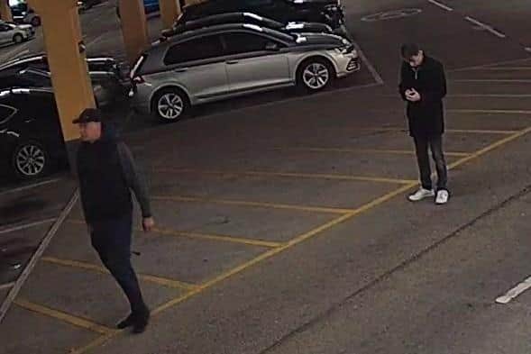 The two men are described as being of an average build and in their late to mid-30s.

One man is described as 6ft and the second man as 5ft 8ins tall.