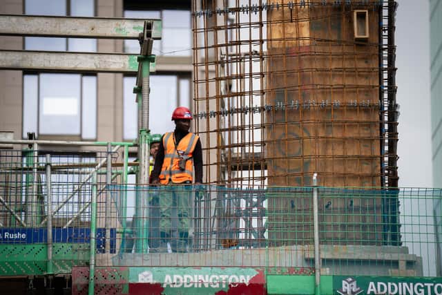 Construction workers on a building site. Picture: James Manning/PA Wire