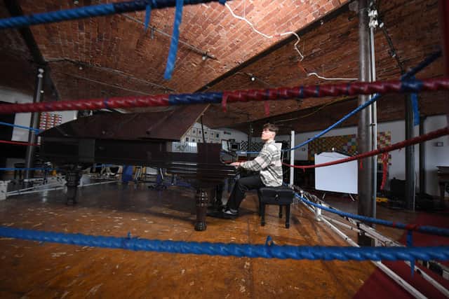 Ellis Arey, 23, of Leeds, found a love for boxing and classical music.