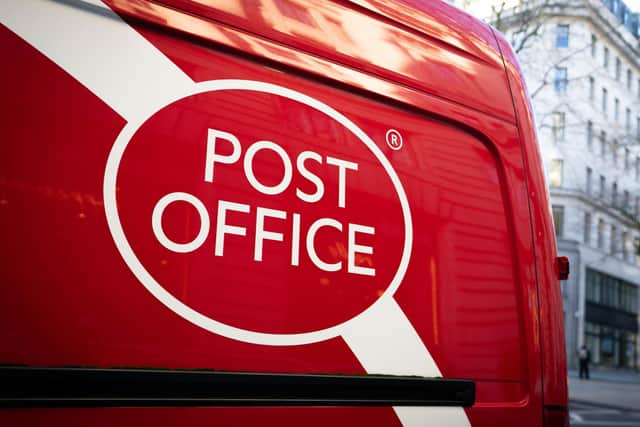 A post office van pictured in central London. PIC: James Manning/PA Wire