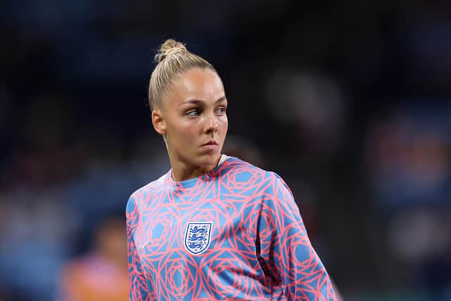 England's Sheffield-born reserve goalkeeper Ellie Roebuck ahead of the group game with Denmark (Picture: Cameron Spencer/Getty Images)