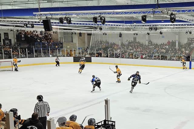 FINAL SHOWDOWN: Hull Seahawks took on Milton Keynes Lightning in the first leg of the NIHL National Cup Final on Wednesday night.