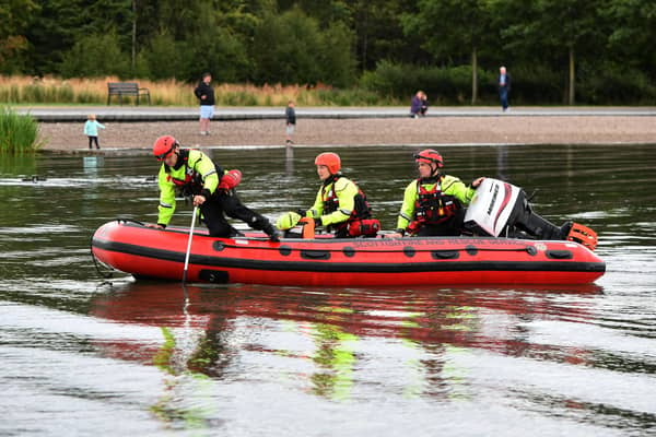 Humberside Fire and Rescue Service launched its boat in a bid to save the youngsters