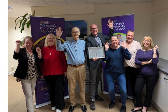 Some of the South Yorkshire’s Community Foundation team celebrate the Quality Accreditation.