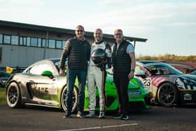 Left to right is Mike Jarvis, Rupert Laslett and Ben Hyland from Hype Motorsport