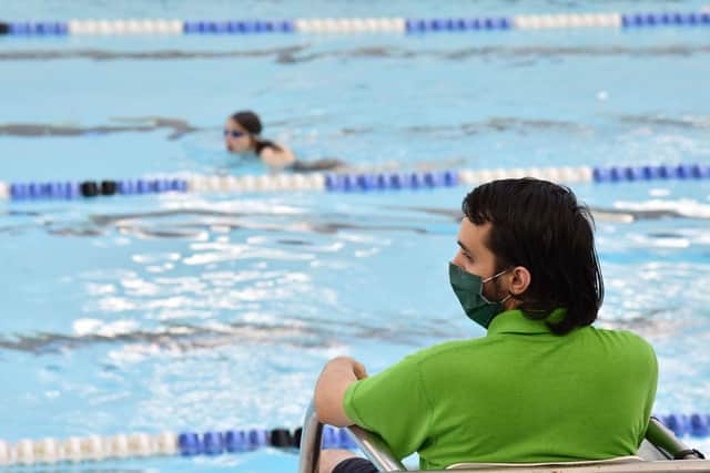 Indoor pools will be able to open from 12 April in England, though social distancing measures and limits will still be in place (Photo: JUSTIN TALLIS/AFP via Getty Images)