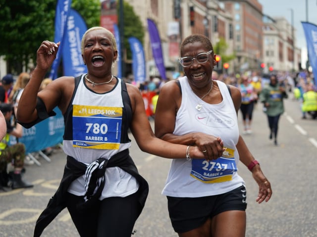 Crossing the finish line