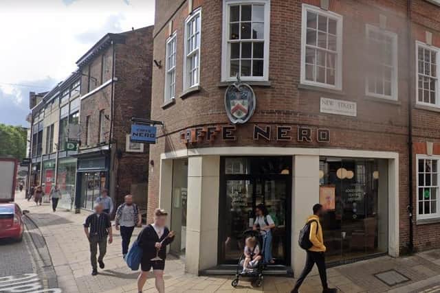 The incident happened both inside and outside of Caffe Nero on Davygate and involved a male assaulting a member of staff and threatening to shoot them. The male suspect punched the female member of staff, causing teeth to be broken.