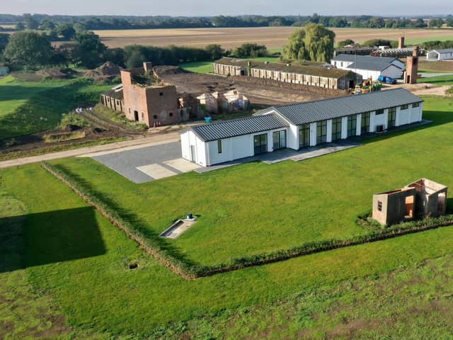 The former airbase with properties converted into homes and reminders of its past use