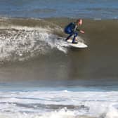 Steve Crawford surfing at Scarborough