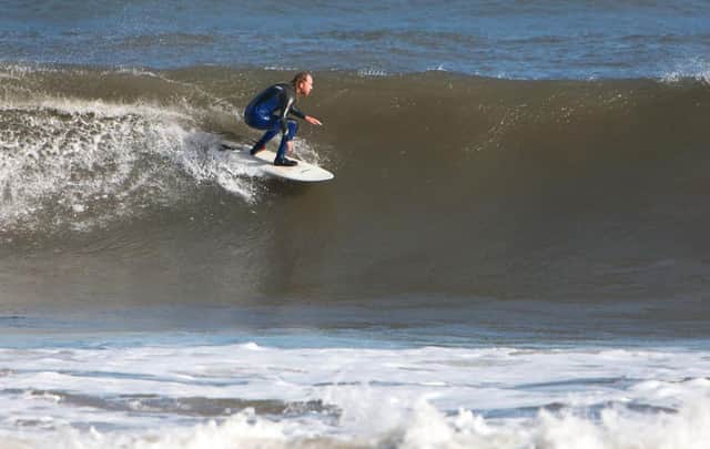 Steve Crawford surfing at Scarborough
