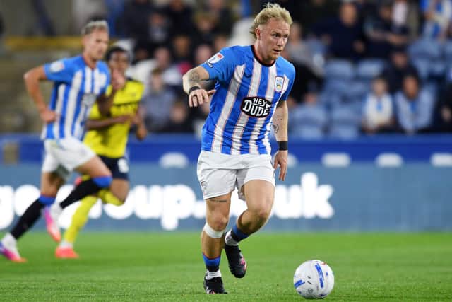 Joe Taylor has scored five goals already for Huddersfield Town in 2026-27 and hit a brace against Oxford United on Tuesday. Picture: Jonathan Gawthorpe