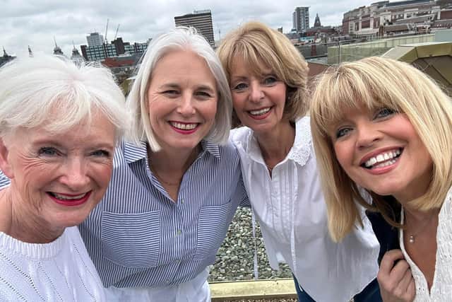 Annie, Rachel, Bernadette and Christine in Leeds as they prepare for their Find Your Midlife Magic day on October 3 at Goldsborough Hall in Knaresborough.