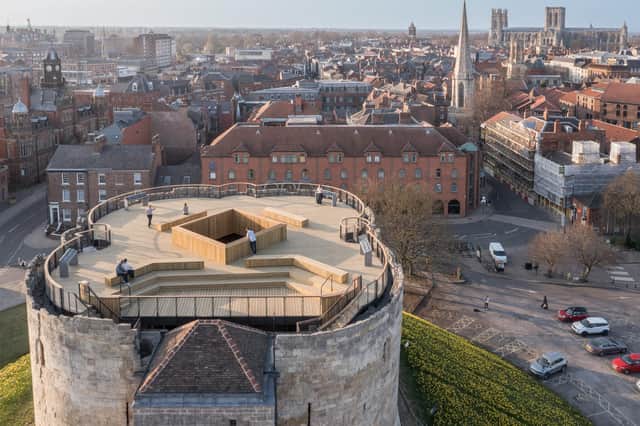 The revival of 11th century Clifford's Tower in York has impressed RIBA judges. The  £5m project to radically transform the interior and the top of the historic landmark is impressive to say the least. Designed by Hugh Broughton Architects with Martin Ashley Architects
