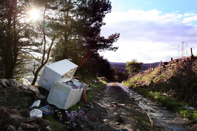 Fly tipping is blighting the landscape.