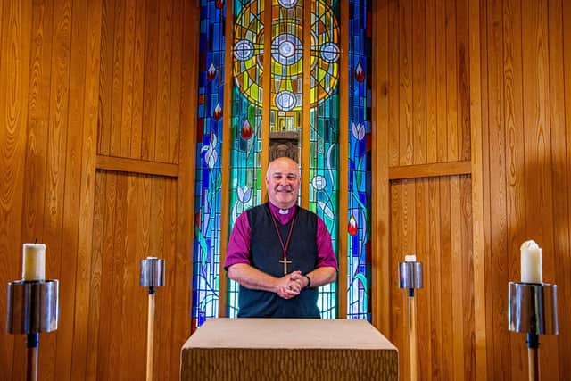 Archbishop Stephen Cottrell in the St Paulinus Chapel at Dewsbury Minster. PIC: Tony Johnson