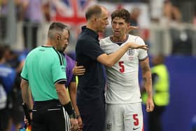 IN CONTROL: Thomas Tuchel makes a point to John Stones (Image: Richard Pelham/Getty Images)