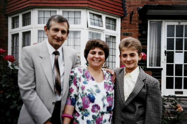 (L-R) - Lew, 58, wife Doreen, 44, and son Paul, 13.