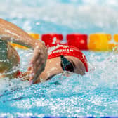 IN AT THE DEEP END: Pontefract's Leah Schlosshan competing in Women's 200m Freestyle on day two in Glasgow. Picture: PA/Team England