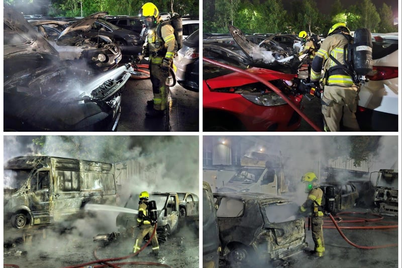 Sheffield car fire photographs