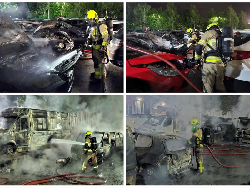Sheffield car fire photographs