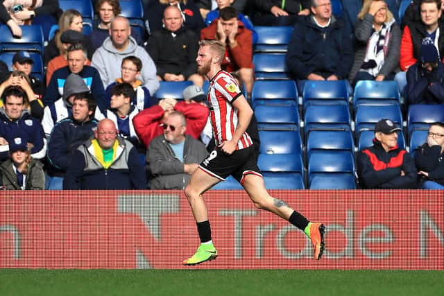 Sheffield United's Oli McBurnie celebrates scoring their side's second goal at the Hawthorns (Picture: Bradley Collyer/PA Wire)