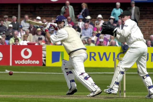 Darren Lehmann in action for Yorkshire against Nottinghamshire in 2001. Picture: Matthew Lewis/SWpix.com