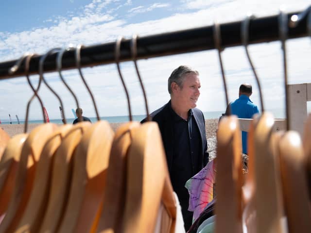 Labour leader Sir Keir Starmer pictured during a visit to Worthing in West Sussex. PIC: Stefan Rousseau/PA Wire