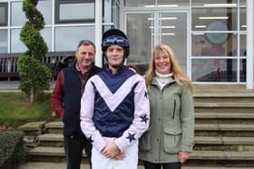 Steven Coyle, proud after his Wetherby race.