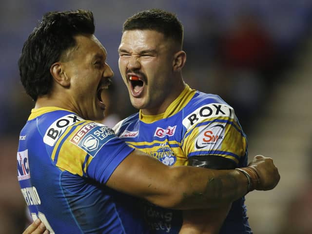 James Bentley, right, played an important role in Leeds Rhinos' run to the Grand Final. (Picture: Ed Sykes/SWpix.com)