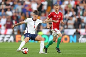 RISK: Kalvin Phillips on his last competitive start, for England against Hungary in June
