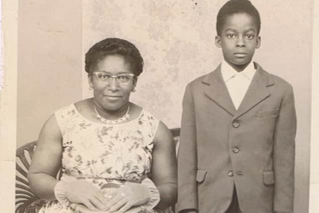 Beryl Gooding with her son, Hugh, who are both featured in Here: Windrush 75 Leeds