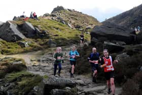 Runners were faced with a variety of challenges along the way including climbing steep hills.
